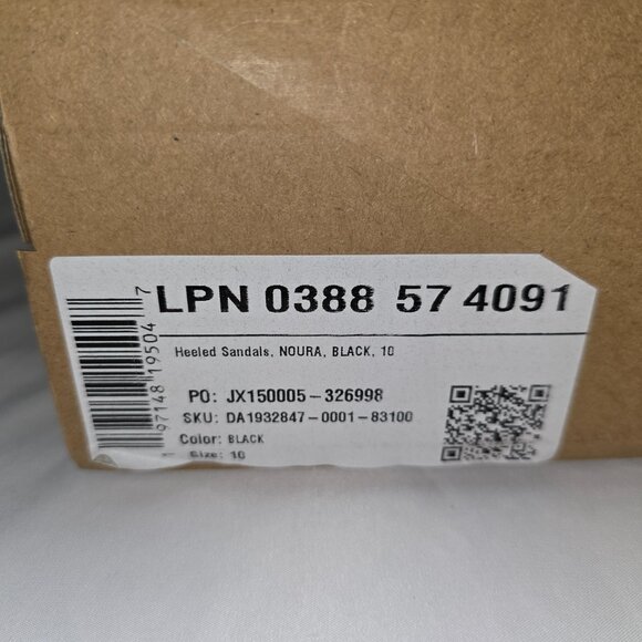 JustFab Noura Heeled Sandals in Black, Size 10, New in Box - Picture 9 of 9